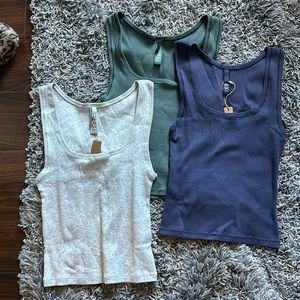Skims cotton rib tank top pack
